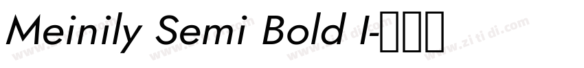 Meinily Semi Bold I字体转换